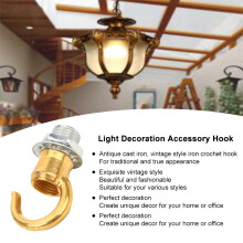 10PCS Zinc Alloy Lantern Chandelier Hanging Ring Hooks Gold DIY Light Accessory