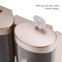 Wall Mounted Manual Soap Dispenser 200ml Champagne Gold for Kitchen & Bathroom