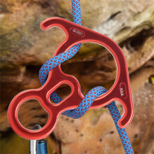 50KN Aluminum Rope Descender Ring for Climbing & Rescue, Red