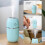 Portable Humidifier Aroma Diffuser 300ml, Blue, 5.9x3.1in 15