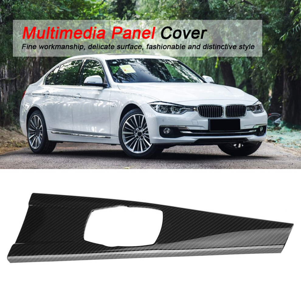 Carbon Fiber Abs Multimedia Panel Cover Trim For 3 Series F30 F34 4 Series F33 F36 8071392565400