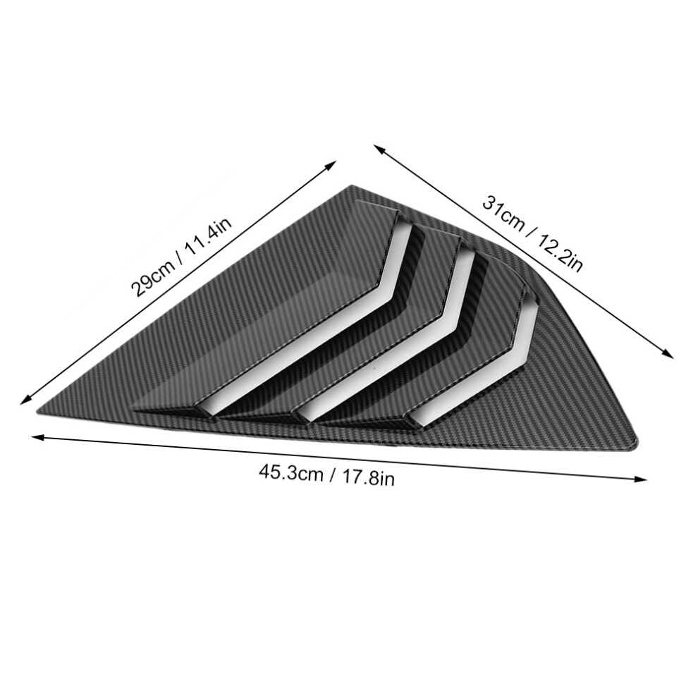 Rear Window Louver Vent Fits Ford Focus St Rs Mk3 Abs Black 5021392566658
