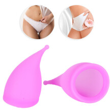 Silicone Reusable Menstrual Cup Female Hygiene L S Size Purple