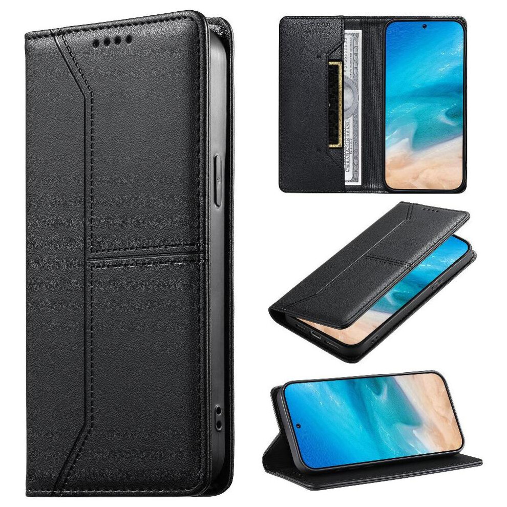() Flip Case For Samsung Galaxy S25 Edge Slim Folio Cover Strong Magnetic All-In-One Phone Wallet Case Kickstand Shockproof 764563243068
