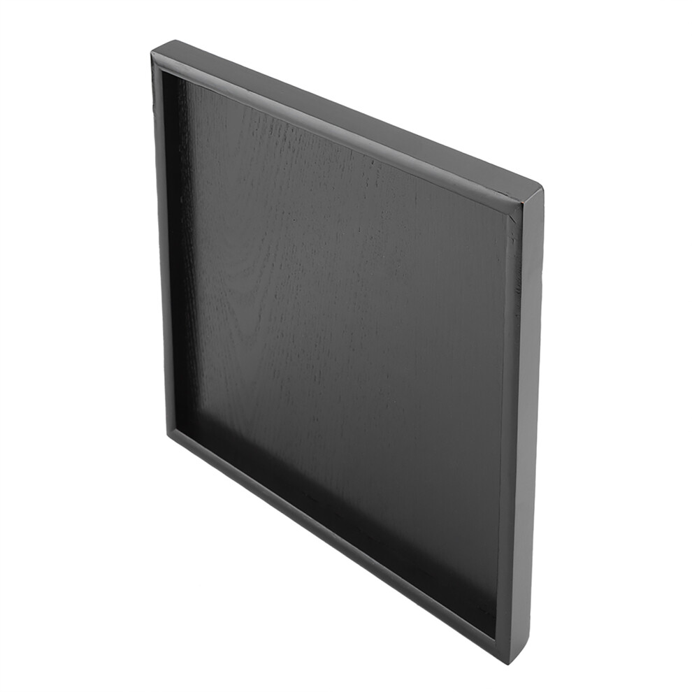 Solid Wood Square Serving Tray Black 30 x 30cm for Food & Drinks