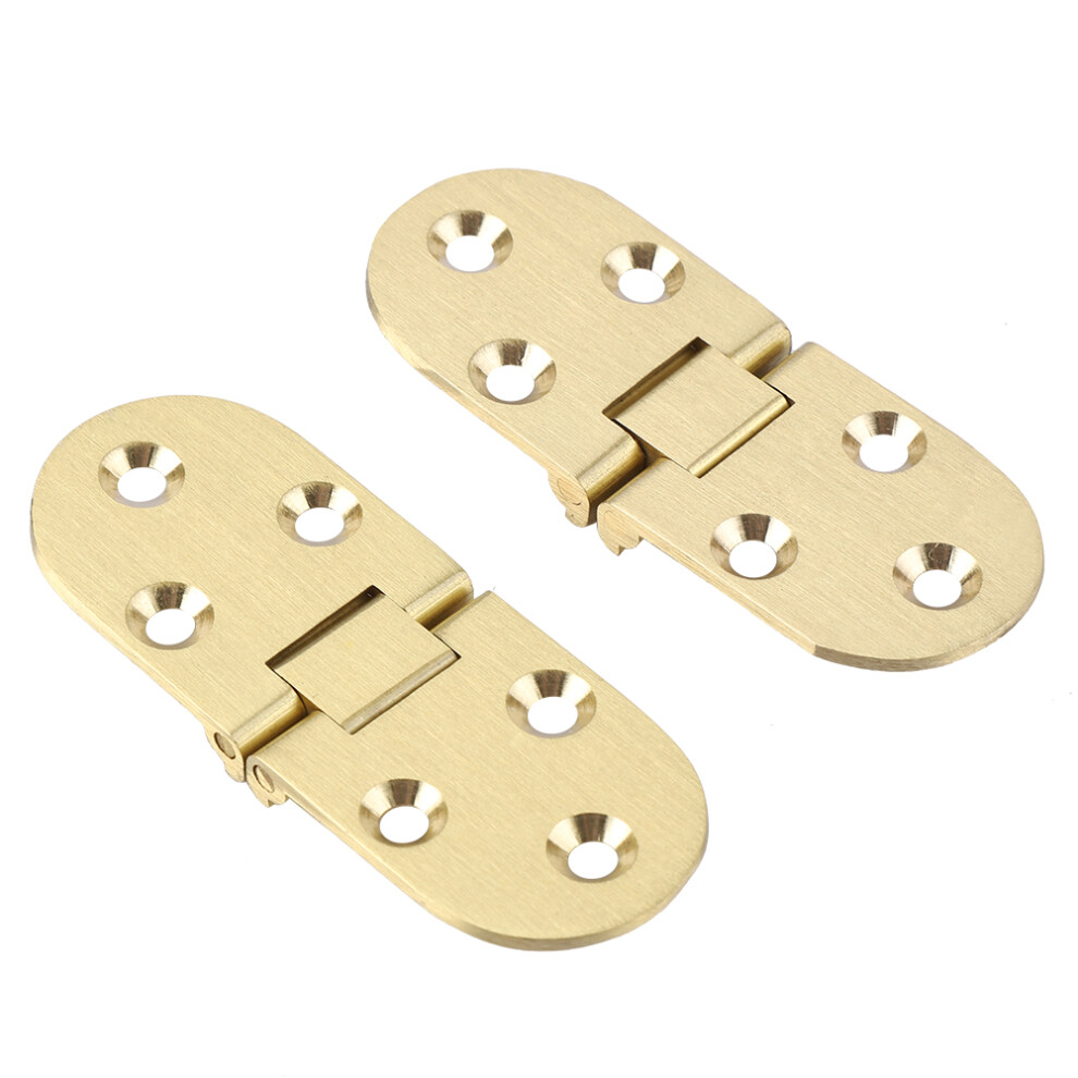 80X30mm Copper Round Edge Hinge For Sewing Machine & Folding Table 4971392568354