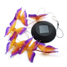Color-Changing Solar Butterfly Wind Chime Lamp for Garden Outdoor Decor