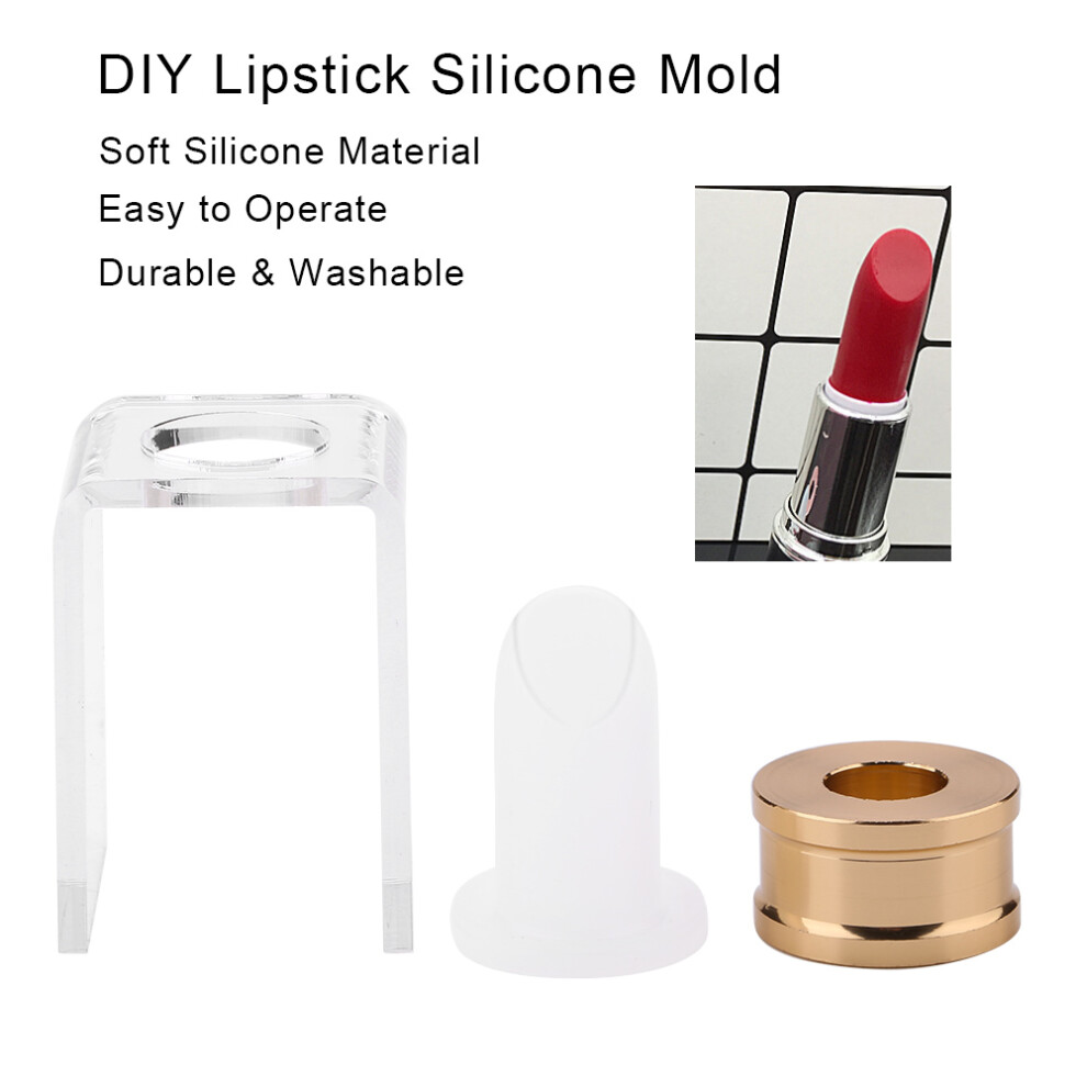 DIY Lipstick Mold Kit 12.1mm Silicone Lip Balm Crafts Tool Set