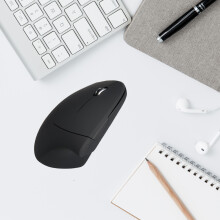 2.4G Wireless Left Hand Vertical Mouse USB Optical Ergonomic Mouse with 5 Keys