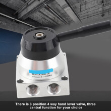 G1/4" 3-Position Aluminum Pneumatic Hand Lever Valve, Compact & Durable