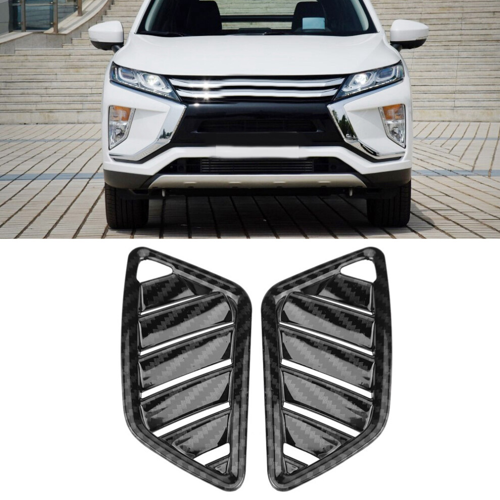 2Pcs Interior Upper Air Vent Cover Trim For Mitsubishi Eclipse Cross 2017-2018 Carbon Fiber 3571392785884