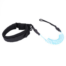 Blauer spiralförmiger Surf-Leash 61 cm verstellbares Fußgelenkband für Paddleboards
