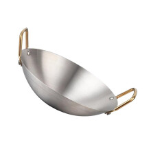 Multifunctional Stainless Steel Chinese Wok Pan Easy To-26cm