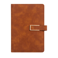 Professional 32K Size Notebook PU Leather Cover Magnetic-brown