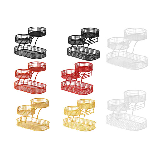 Sturdy Iron Snacks Tray Holders Storage Rack For Dining Table-G 1