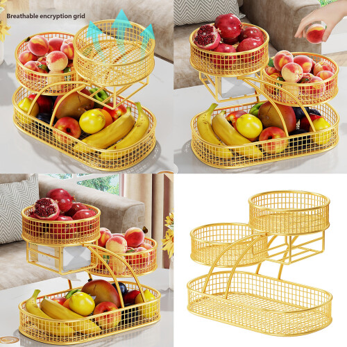 Contemporary Metal Wire Fruit Container Storage Rack Ideal-D 2