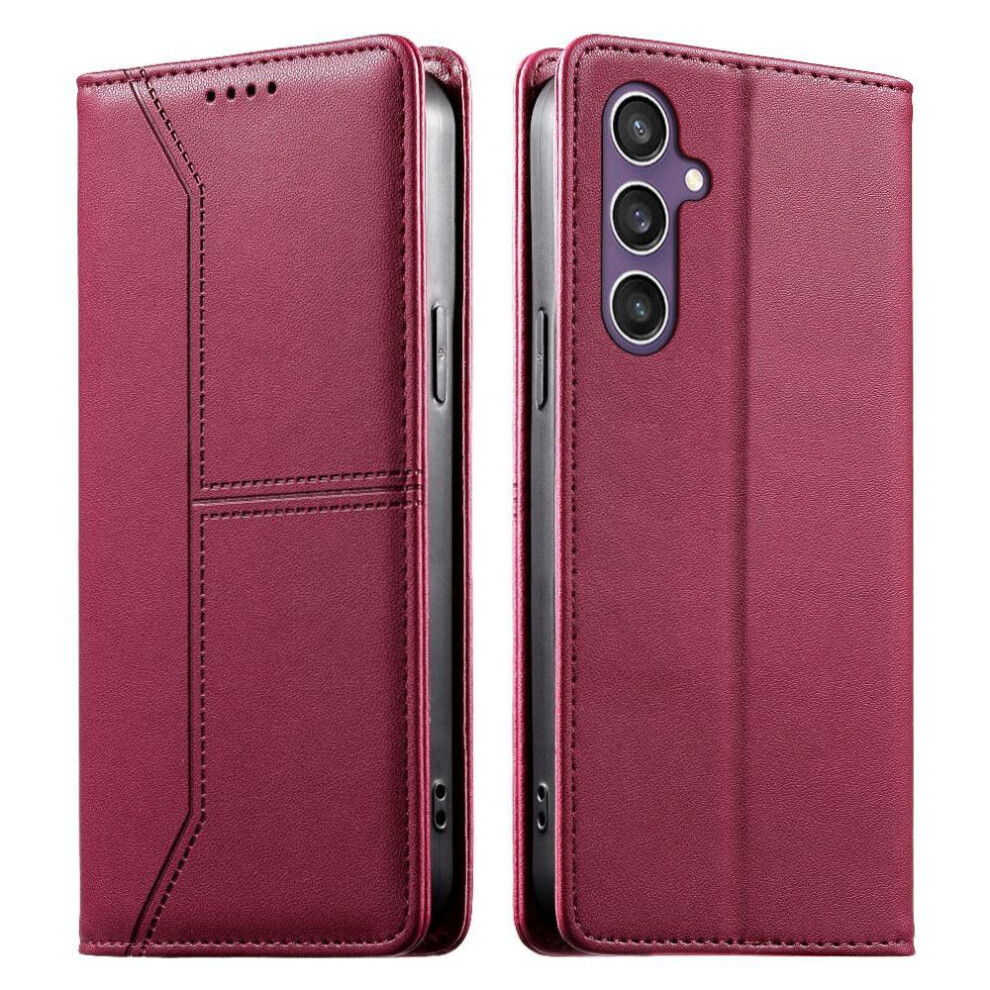 () Flip Case For Samsung Galaxy S25 Slim Folio Cover Strong Magnetic Kickstand Shockproof All-In-One Phone Wallet Case 764563243341