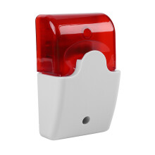 12V Red Wired Strobe Siren Alarm System, 110dB, 122x72x35mm