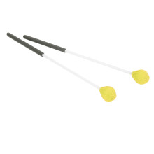 Wool Head Marimba Mallets with Rubber Fiberglass Handles for Beginners Yellow