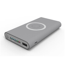 DIY Power Bank Case Kit 10000mAh Gray Wireless Charging for Mobile