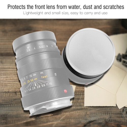 39mm Metal Front Lens Cap for Leica E39 M Cameras Silver 2