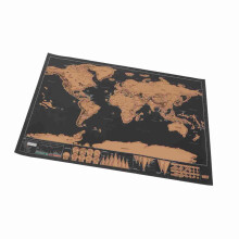 Stylish Scratch World Map Poster for Travel Enthusiasts, Fine Printed Wall Decor
