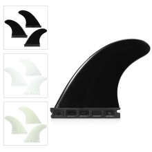 Tri Fin Surfboard Fins Thruster Set 4.37" Nylon Black White Milk White