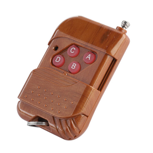 433MHz RF Remote Control Transmitter 1-4 Channel Mahogany with 4 Buttons