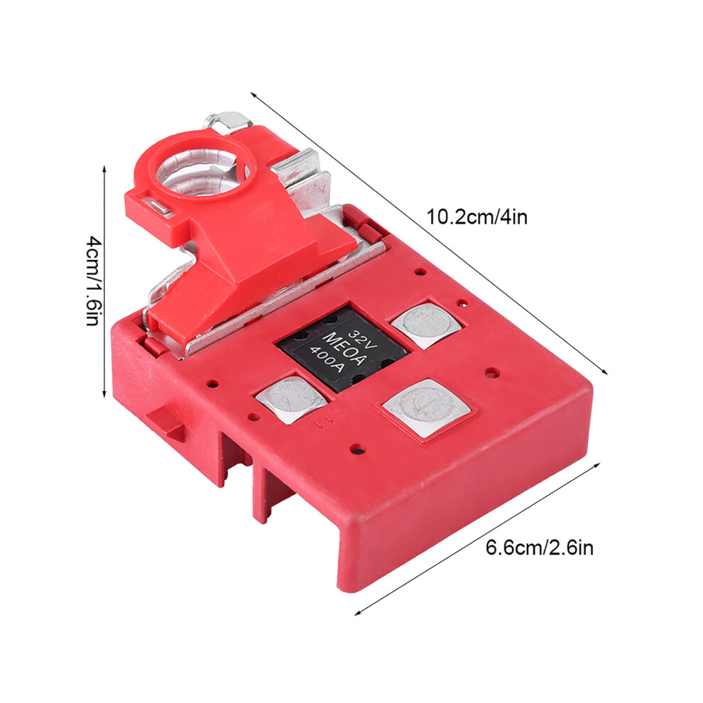Car Caravan 32V 400A Quick Release Fused Battery Terminals, Red/Black 8491392577782