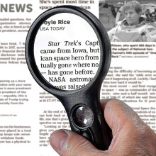 Heavy Duty Magnifier with Light for Macular Degeneration | 3X & 45X | Scratch-Proof Lens, Lightweight Handheld
