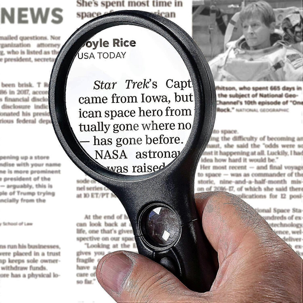 Light Heavy Duty Magnifier With For Macular Degeneration | 3X & 45X | Scratch-Proof Lens, Weight Handheld