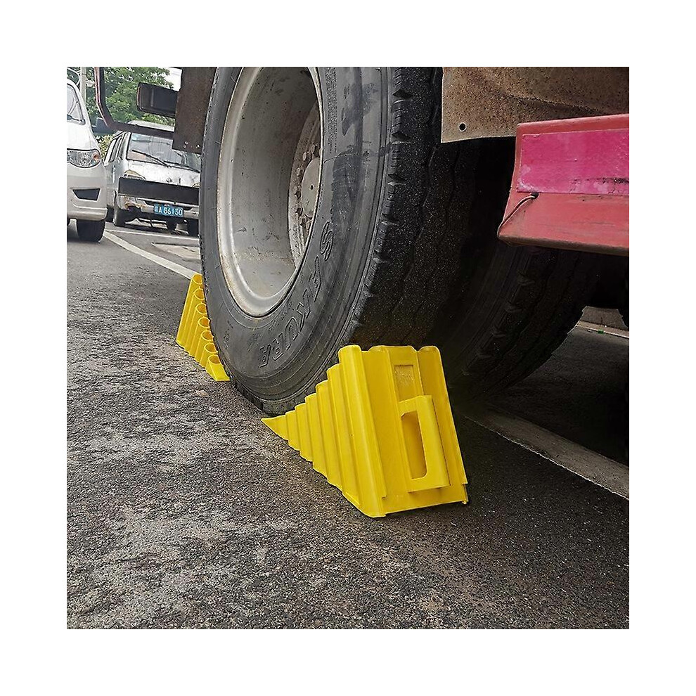 Portable Wheel Chock With Handles Vehicle Truck Tire Stop Block Wheel Ramp Skid Stop Wheel Alignment Block For Rvs Trailer Truck 9172356178595