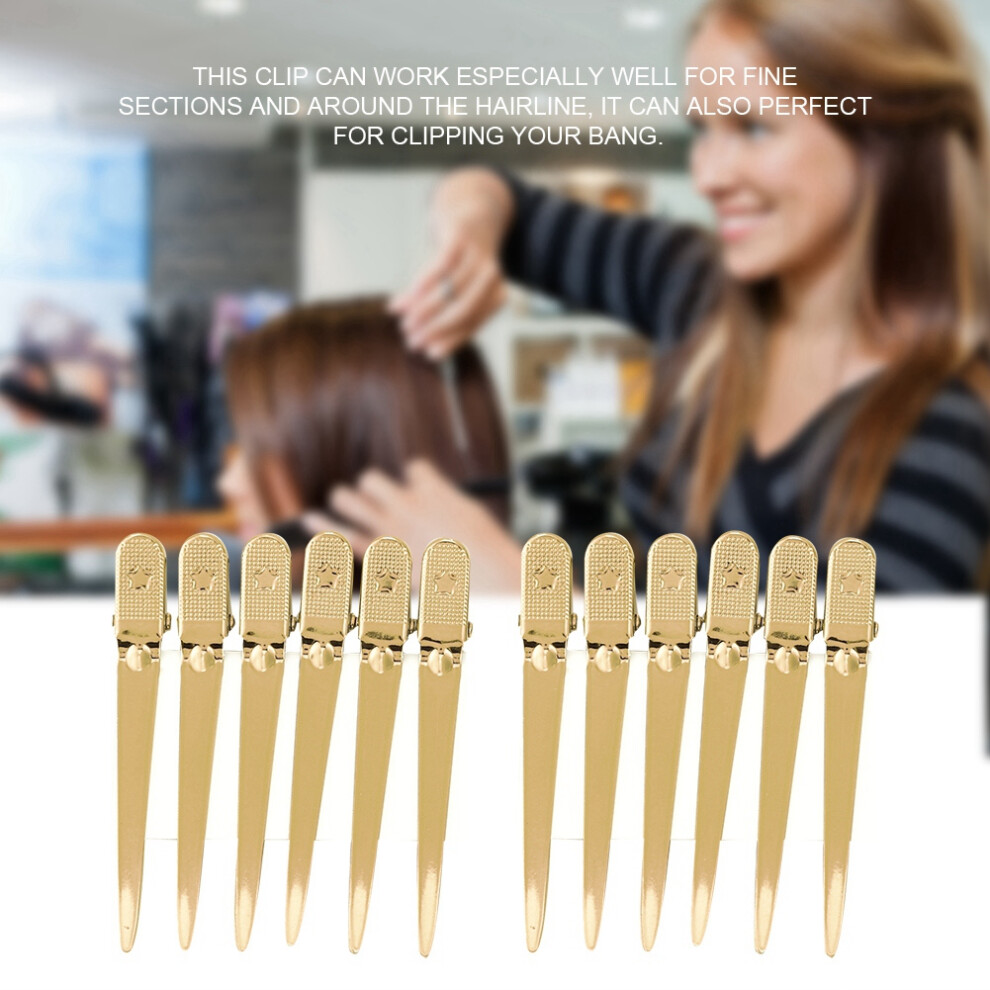 Gold Professional Hair Clips 12 Pack