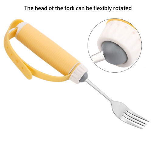 Eating Aids Utensil Set for Elderly & Disabled, Spoon & Fork 2