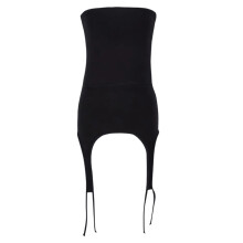 Women Bandage Camisole Tube Tank Top Sleeveless Off-Black L