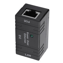 RJ45 POE Kombi-Separator Universal Netzwerkbrücke Schwarz 1,1G 5V/12V/24V