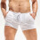 Elastic Waist Drawstring Summer Beach Shorts Breathable-O M 3