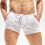 Elastic Waist Drawstring Summer Beach Shorts Breathable-O M 5