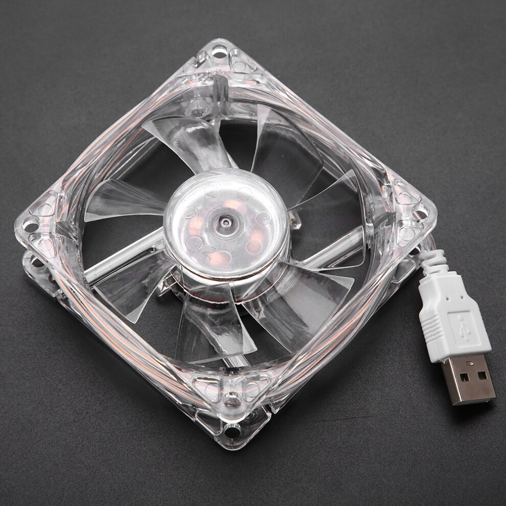 Colorful 8Cm Usb Transparent Cooling Fan 5V For Pc Cpu Case Fan With Led S Light 4631392592253