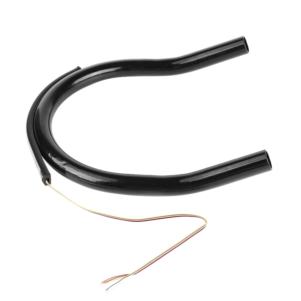 210Mm Curved Motorcycle Rear Seat Frame Hoop With Led Black/Light 9471392592656