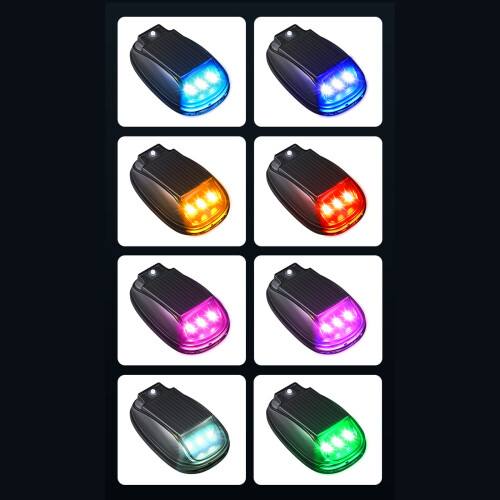 Solar Powered Cab Lights Car Roof Strobe Light with Remote-4 1