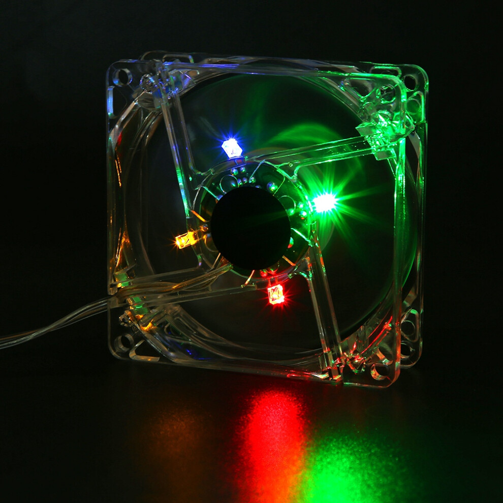 8Cm 5V Usb Colourful Pc Cooling Fan Red/Blue/Green 7340572386762