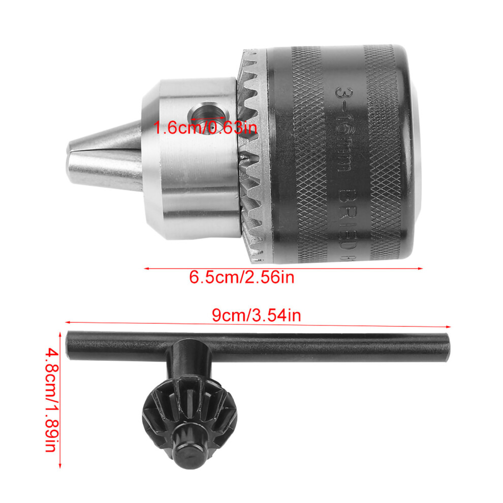 B16 3-16Mm Mini Power Drill Chuck With Key For Electric Drills Heavy Duty 3781392593666