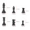 Standard Tournament Chessmen Plastic Set 8