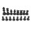 Standard Tournament Chessmen Plastic Set 7