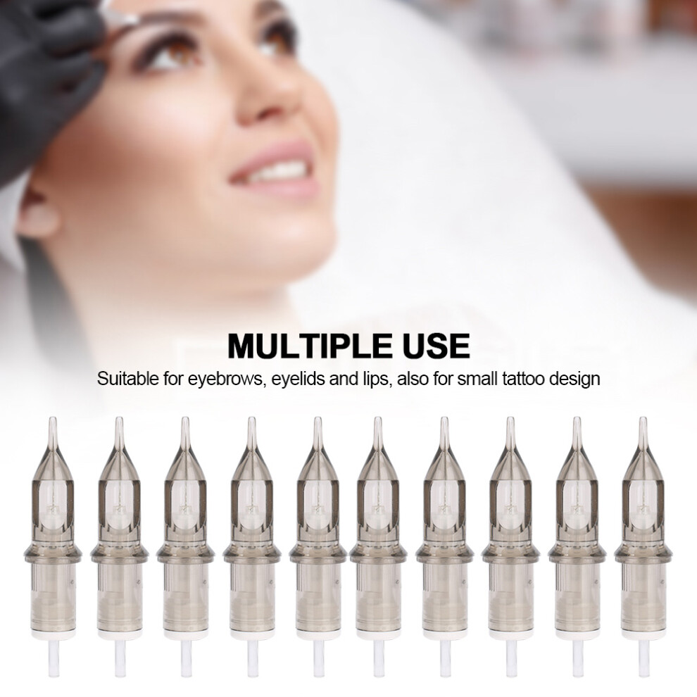 Grey 10Pcs 3Rl Ink Cartridge Needles For Tattoo And Makeup