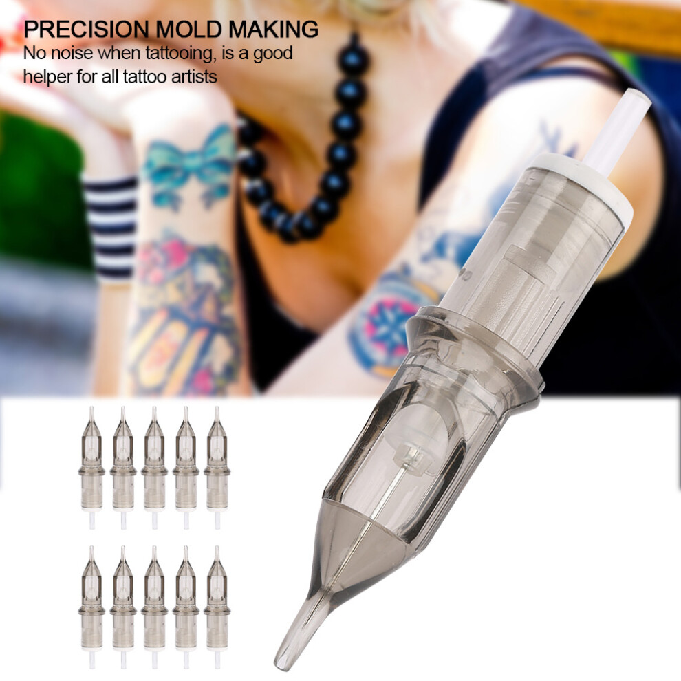 Grey 10Pcs 3Rl Tattoo Cartridge Needles For Eyebrows Lips Small Tattoos