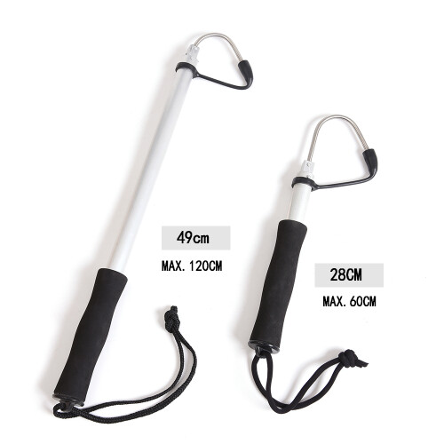 120cm Telescopic Stainless Steel Fish Gaff with EVA Handle 1