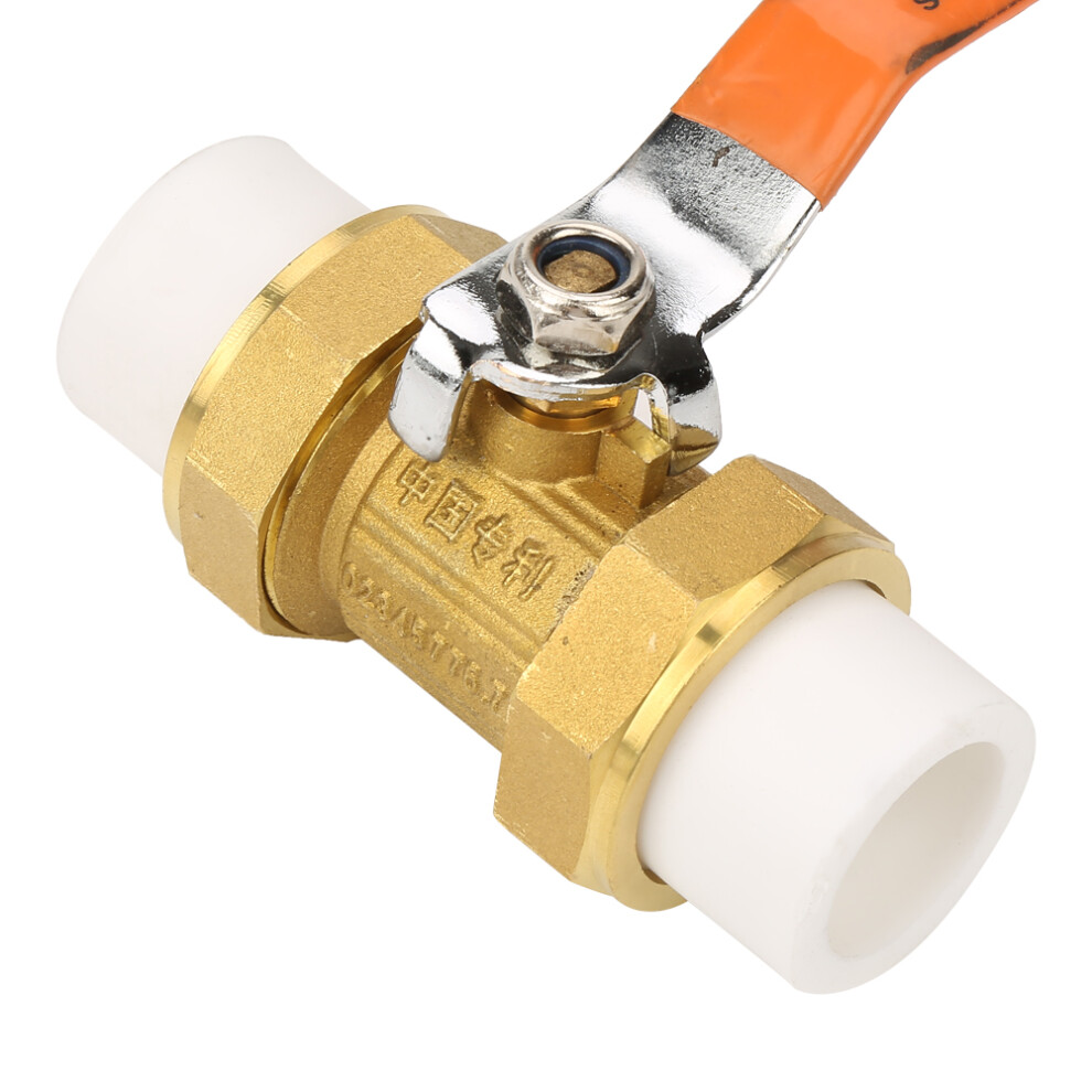 Brass Pipe Ball Valve 1"Bsp Dn25 With Double Ppr Hot Melt Fitting 8791392596135