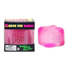 (Pink) NEEDOH Nice Cube Stress Ball Squishy Sensory Fidget Decompression Toy Kids Gifts